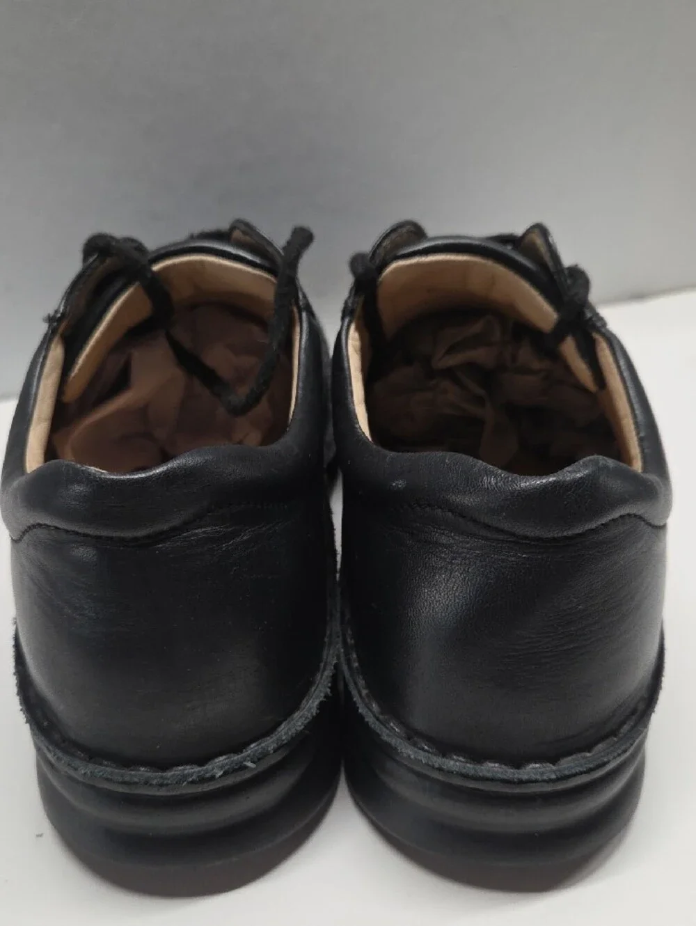 Finn Comfort Black Leather Lace-Up Oxford Derbys Size 8W